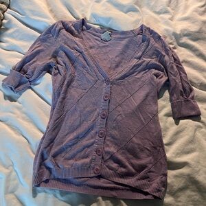 New York & Company Light Purple Knit Sweater